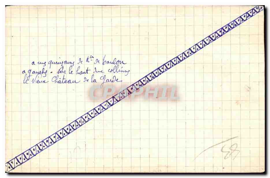 CPA Environs de Toulon La Garde et son Vieux Chateau — Rückseite