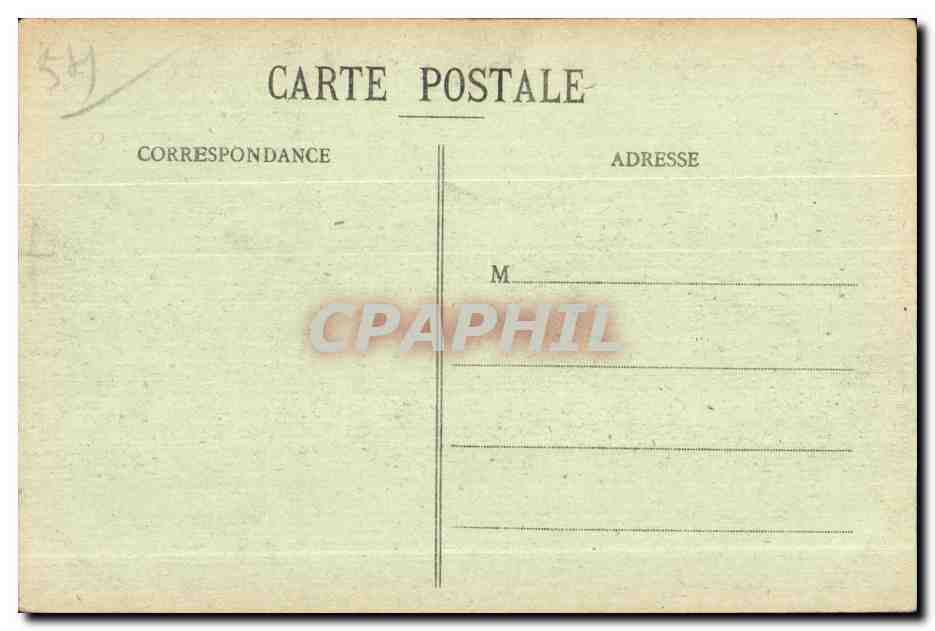 Baccarat - Rue des Ponts incendiée par les Allemands le 25 Août 1914 — Grand Papier des Érissaux, P. Nicolas, à Baccarat — Rückseite