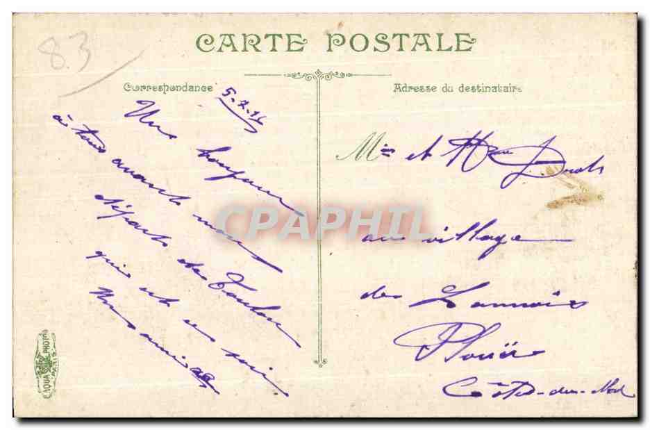 CPA Tamaris Le Fort Balaguier — Rückseite