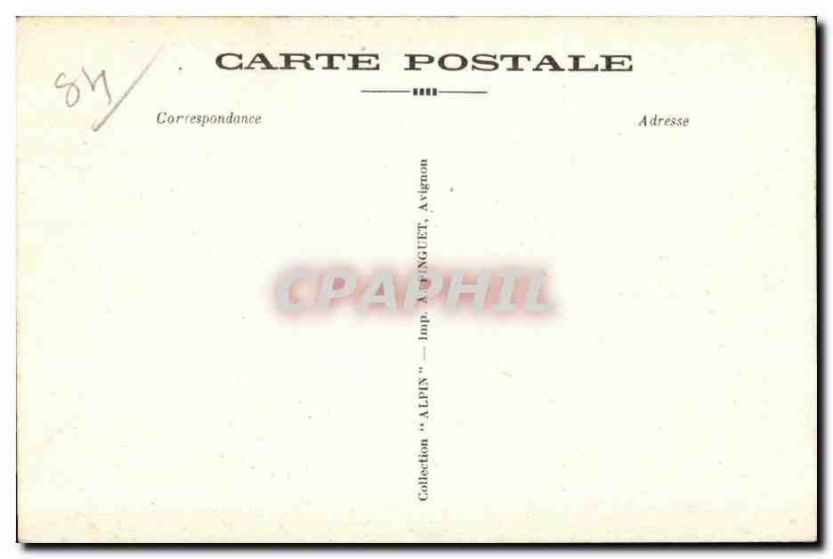CPA Avignon Le Pont St Benezeth — Rückseite