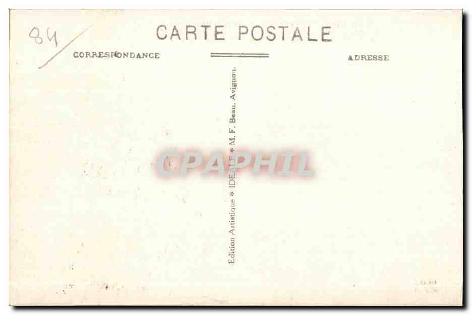 CPA Avignon Les Remparts Porte de la Republique ouverte en 1863 — Verso