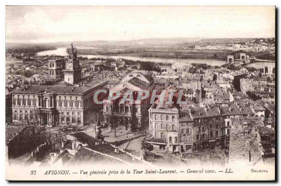 CPA Avignon Vue generale prise de la Tour Saint Laurent