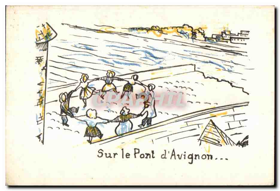 CPA Sur le Pont d Avignon