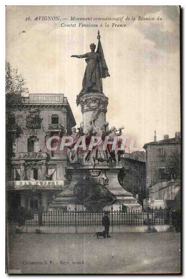 CPA Monument commemoratif de la Reunion du Combat Venaissen la France Lion