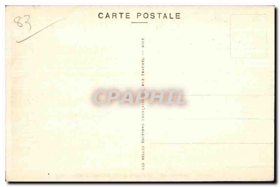 CPA Toulon Mourillon La Plage et le Fort St Louis Mitre — Verso