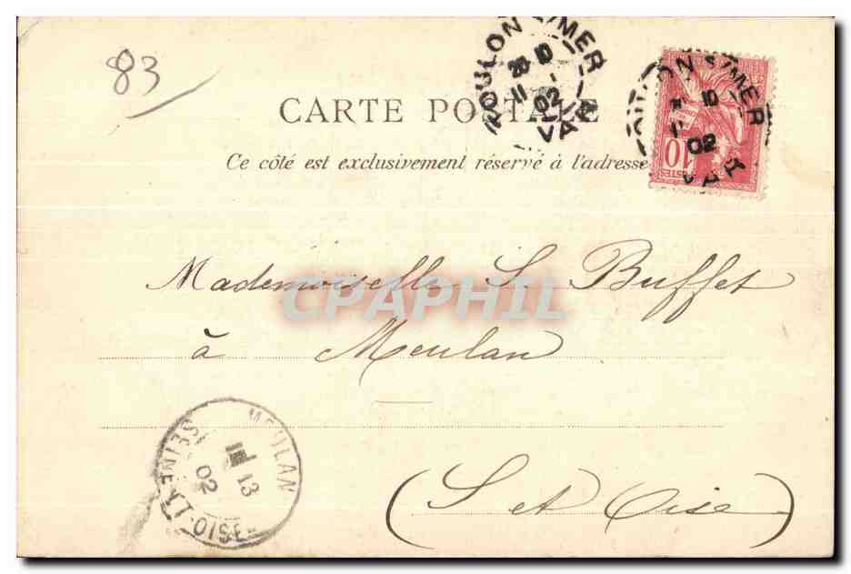 CPA Vue generale de la rade de Toulon prise du monument — Rückseite