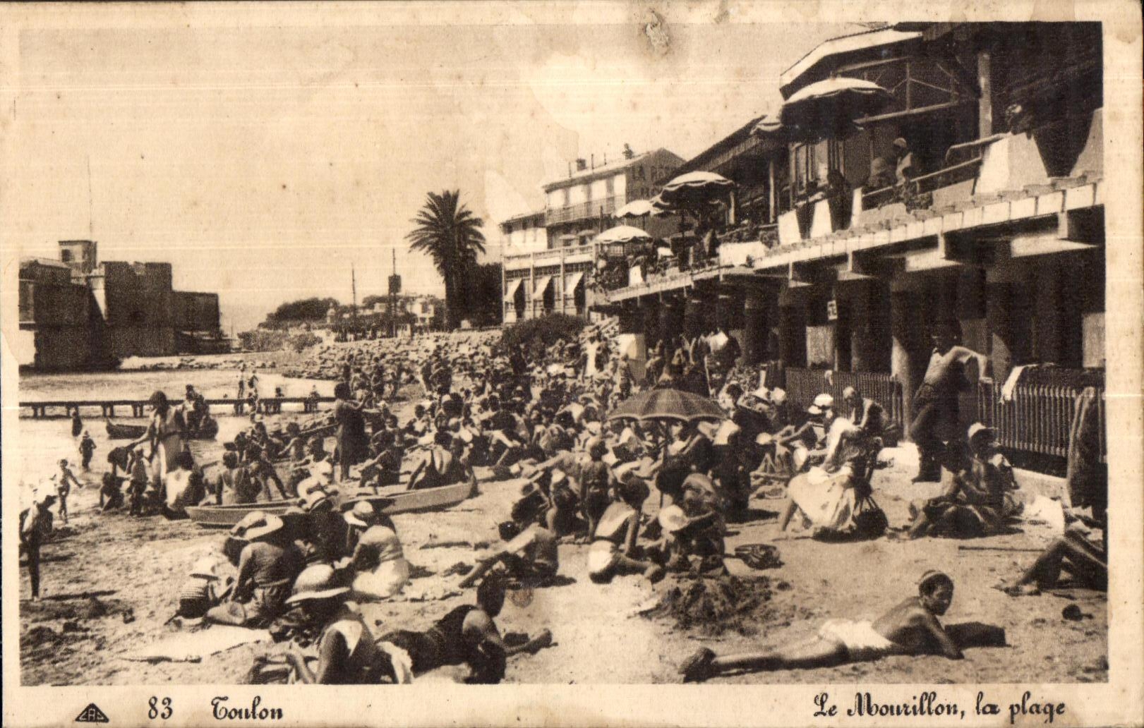 Toulon — Le Mourillon, la plage — Ch des Arts Photomécanique, Strasbourg