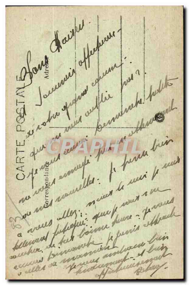CPA Toulon La Poste — Verso