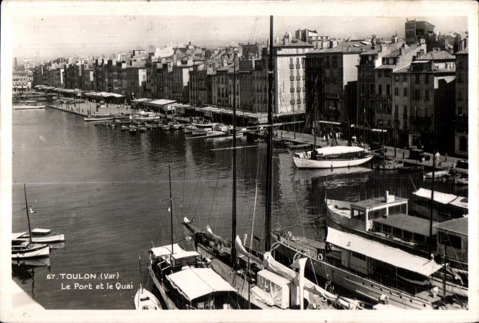 Toulon (Var) — Le Port et le Quai — Édit. E. F. ROUARD