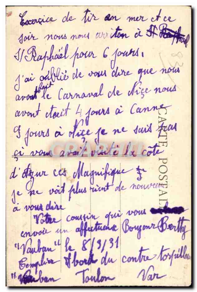 CPA Cote d Azur Toulon Place de la Liberte — Verso