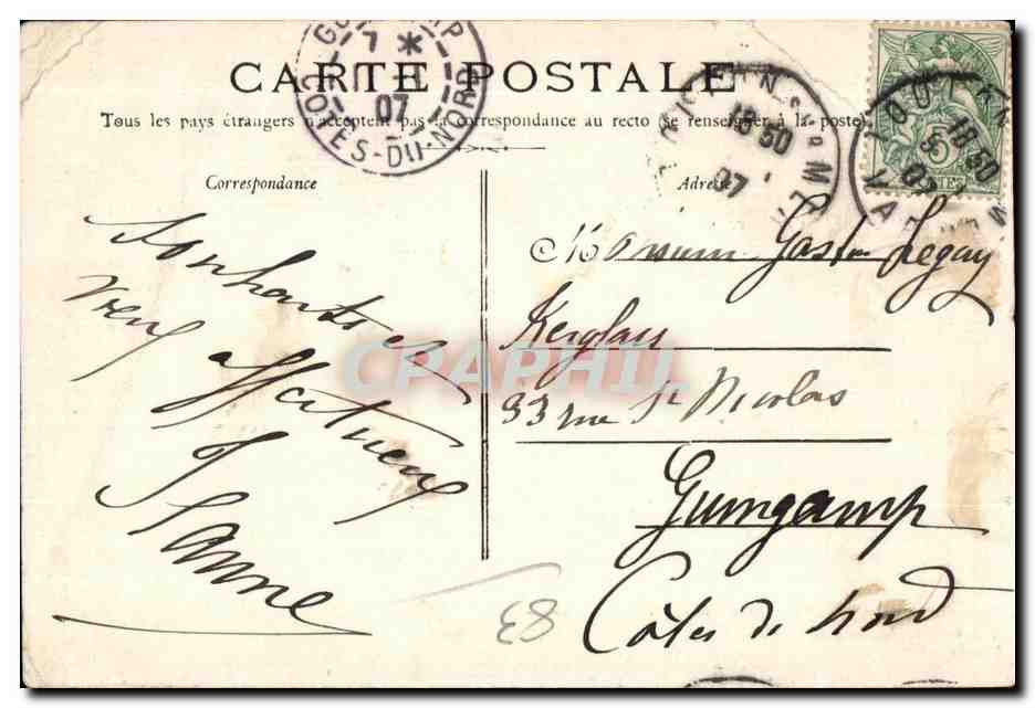 Toulon — Le Grand-Hôtel, Avenue des Palmiers — Cliché Couturier-Martin — Rückseite