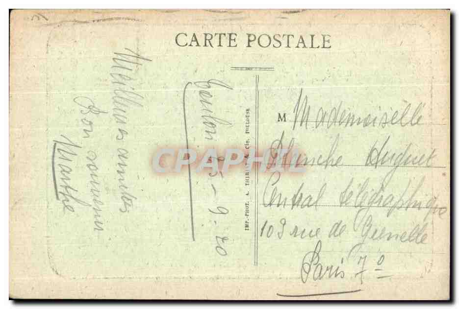 Toulon — Vue Générale — Caserne Ste-Anne — F.F. — Rückseite