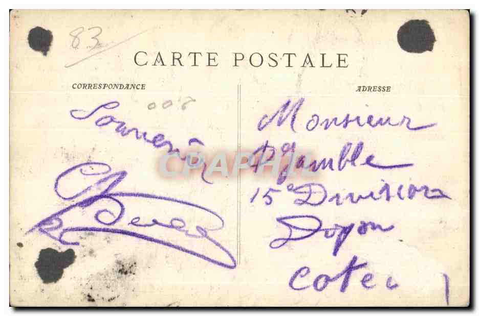 Toulon - Grand Hôtel et Place de la Liberté — P. Ruat, édit., Marseille, n° 4342 — Rückseite
