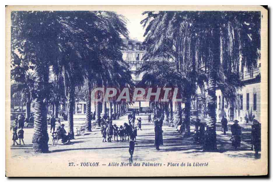 CPA Toulon Allee Nord des Palmiers Place de la Liberte
