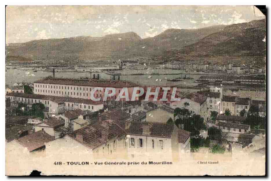 Toulon — Vue Générale prise du Mourillon — Cliché Giraud, n°418