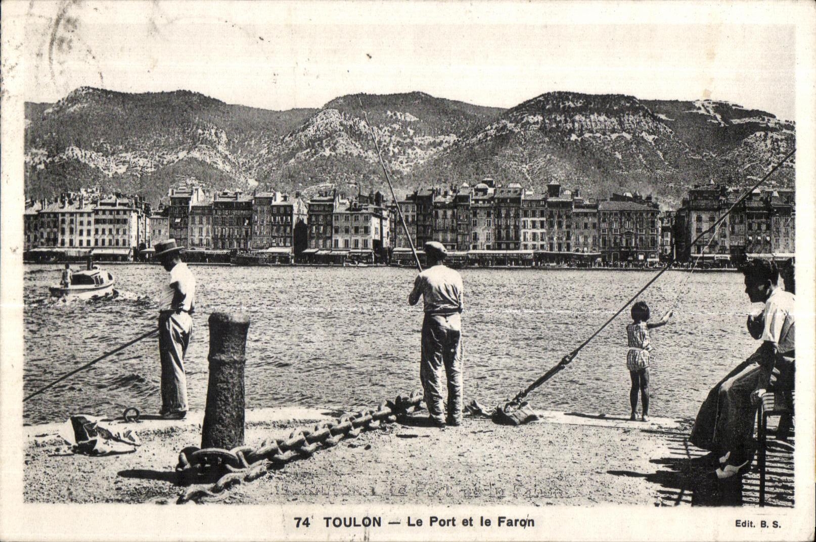 CPA Toulon Le Port et le Faron Pecheurs
