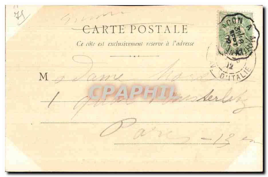 CPA Cluny Porte d Entree de Eglise et de l Abbaye — Rückseite