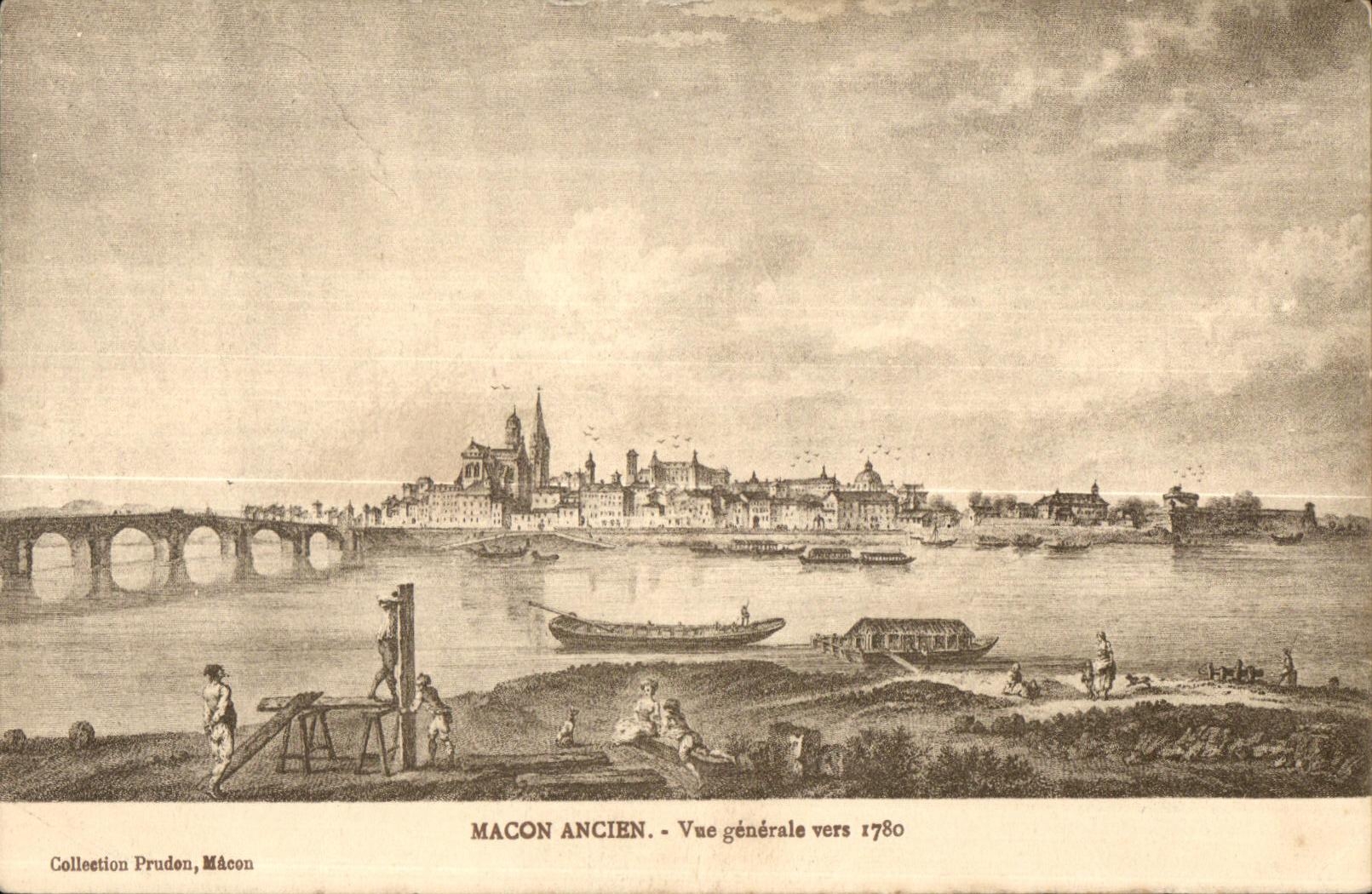 CPA Macon Ancien Vue generale vers 1780