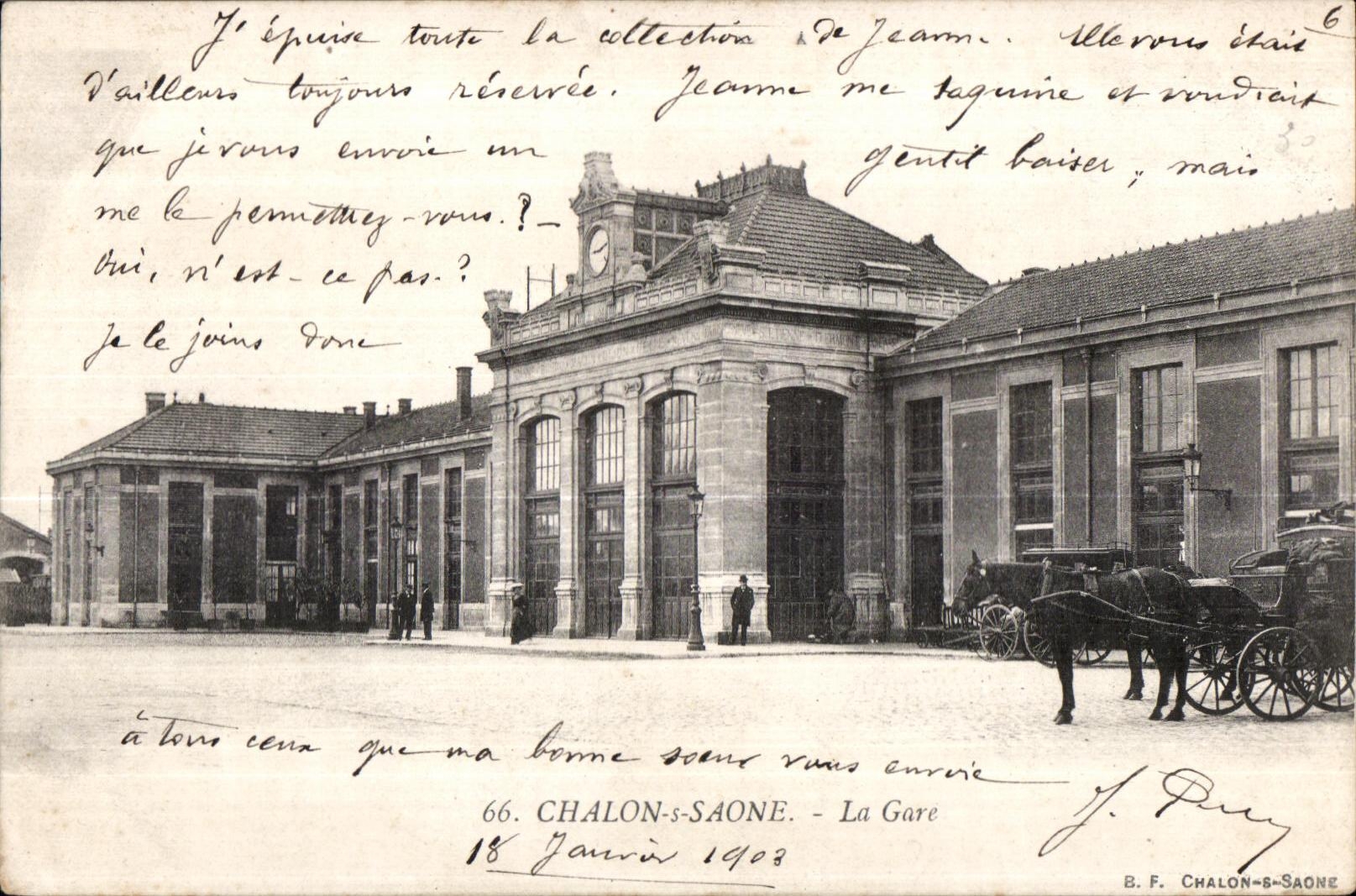 Chalon-sur-Saône — La Gare — B. F. Chalon-sur-Saône, n°66