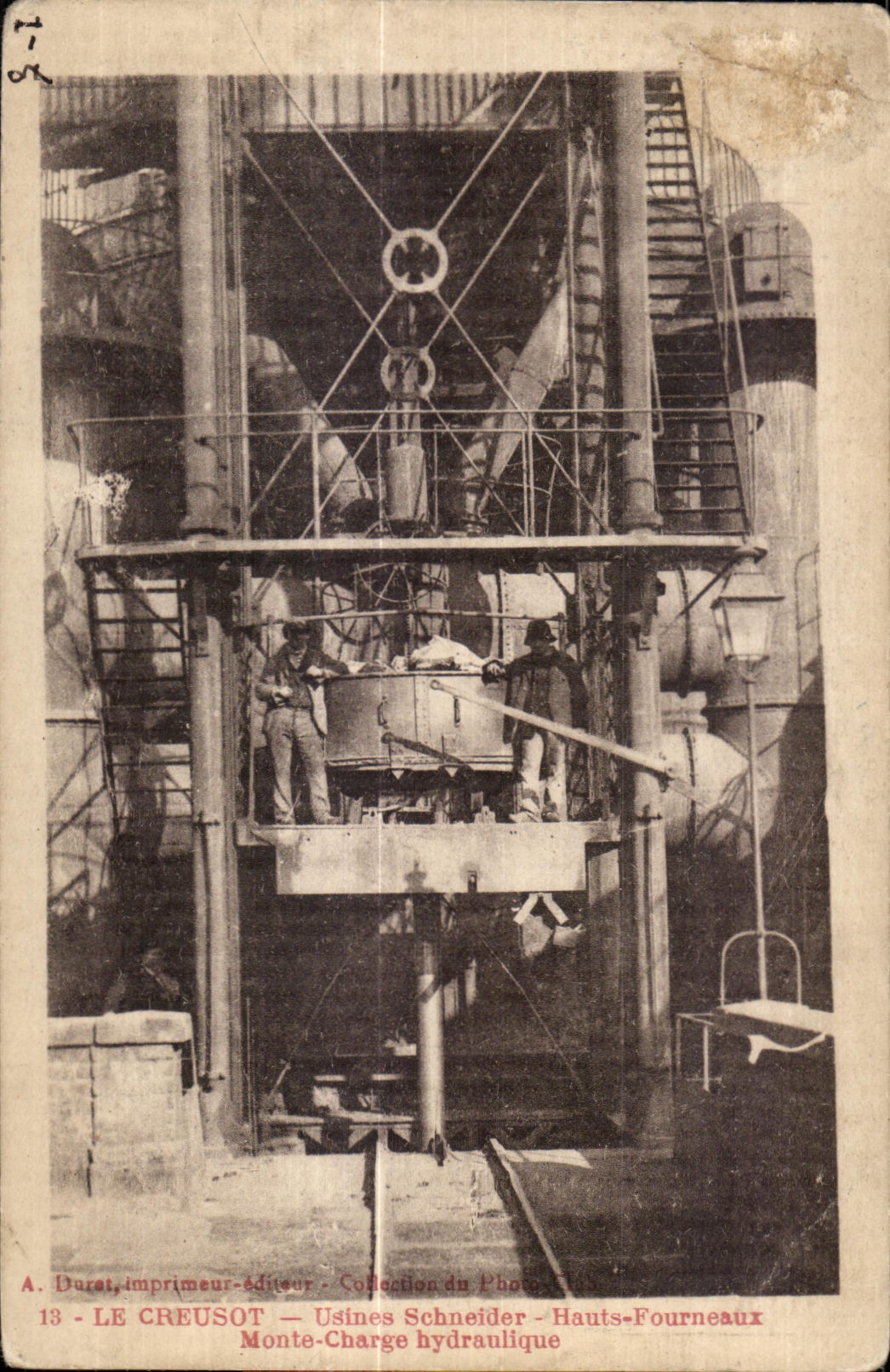 Usines Schneider - Monte-Charge hydraulique — Le Creusot — A. Durat, imprimeur-éditeur