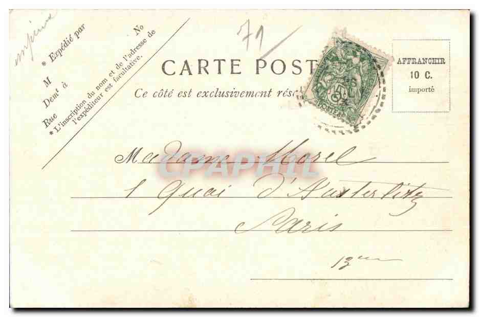 CPA Macon Famille Bressane Folklore Costume — Verso