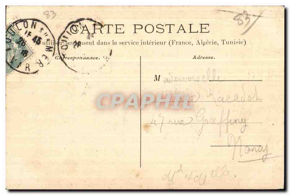 CPA Enoirons de Toulon Port Mejean — Rückseite