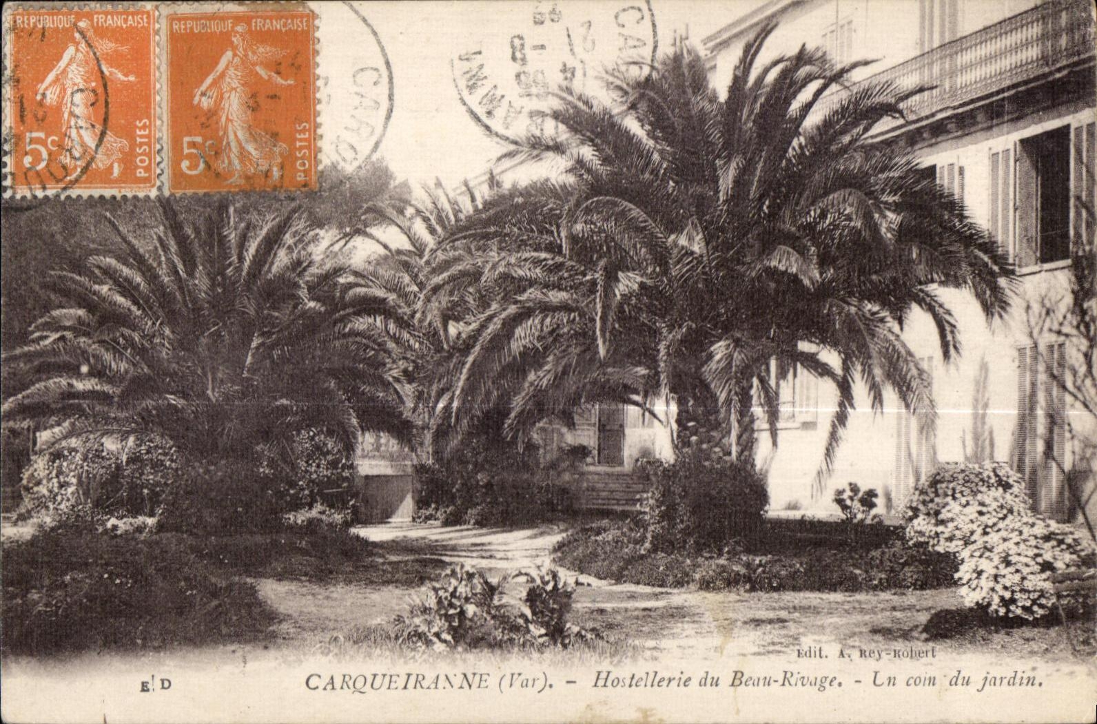 CPA Carqueiranne Hostellerie du Beau Rivage Un coin du jardin