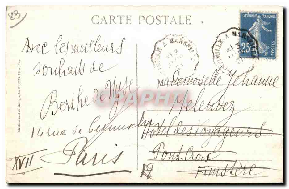 CPA Estevel Hotel Grand Hotel du Trayas — Rückseite