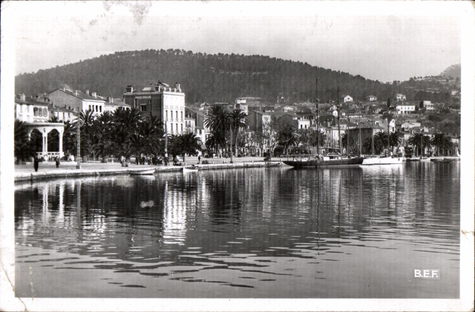 Antike Ansichtskarte Côte d'Azur Bandol Blick auf den Hafen und die Stadt