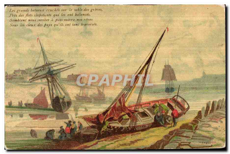 CPA Fantaisie Bateau Marine 