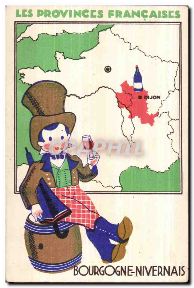 Fiche format carte postale Bourgogne et Nivernais Dijon 