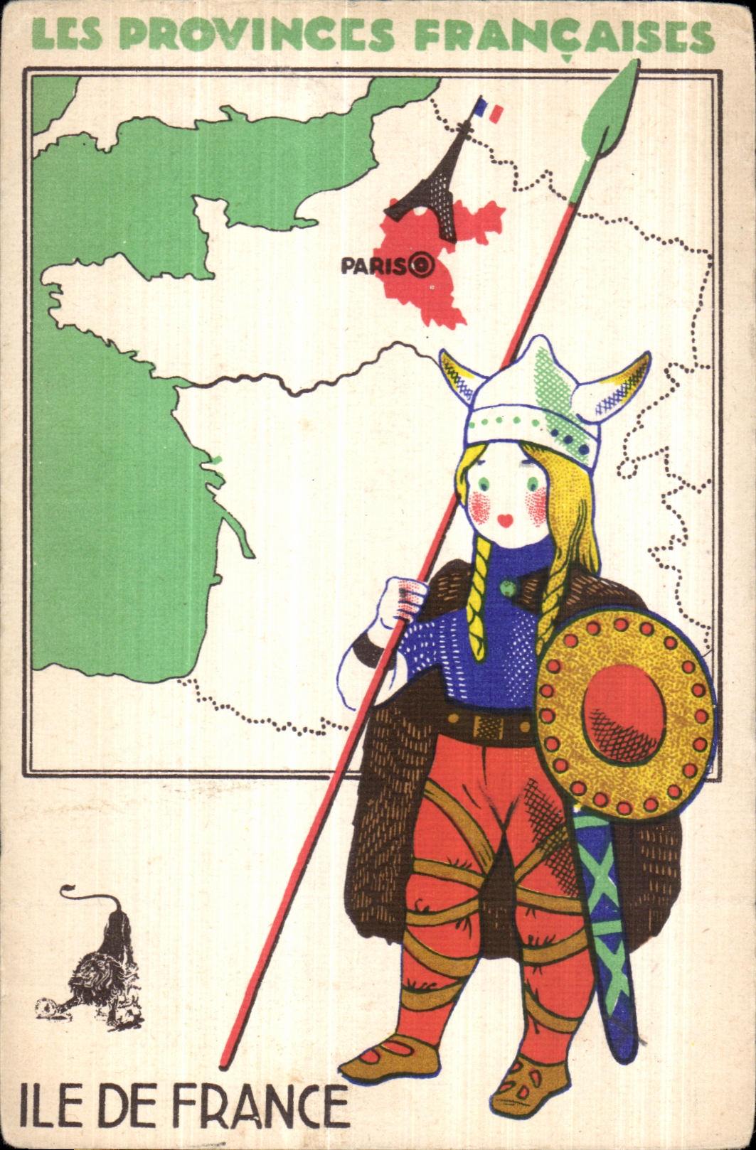 Fiche format carte postale Ile de France Gaulois