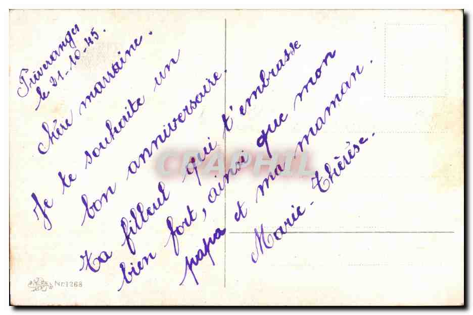 CPA Fantaisie Enfants Anniversaire  — Rückseite
