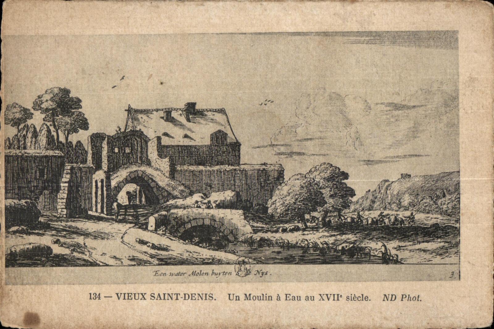 CPA Vieux Saint Denis Un Moulin a Eau au XVII siecle 