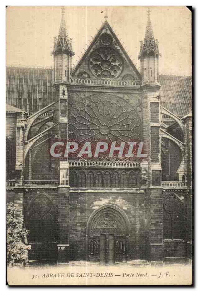 CPA Abbaye De Saint Denis Porte Nord