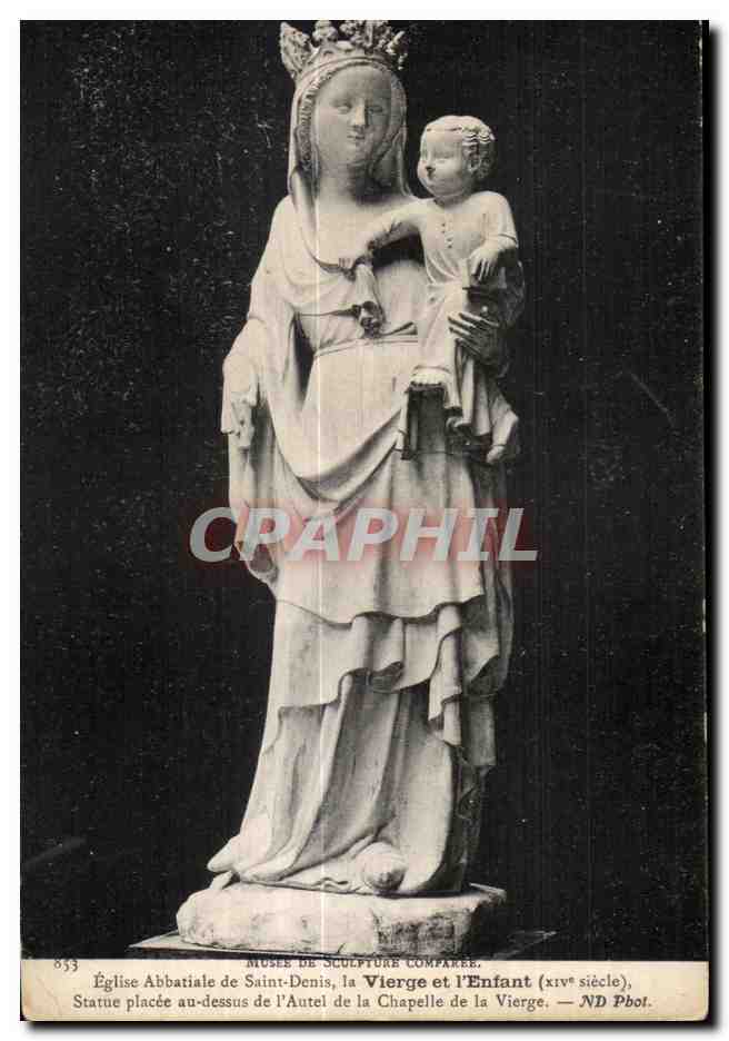 Statue de la Vierge et de l'Enfant — Église Abbatiale de Saint-Denis — Musée de Sculpture Comparée