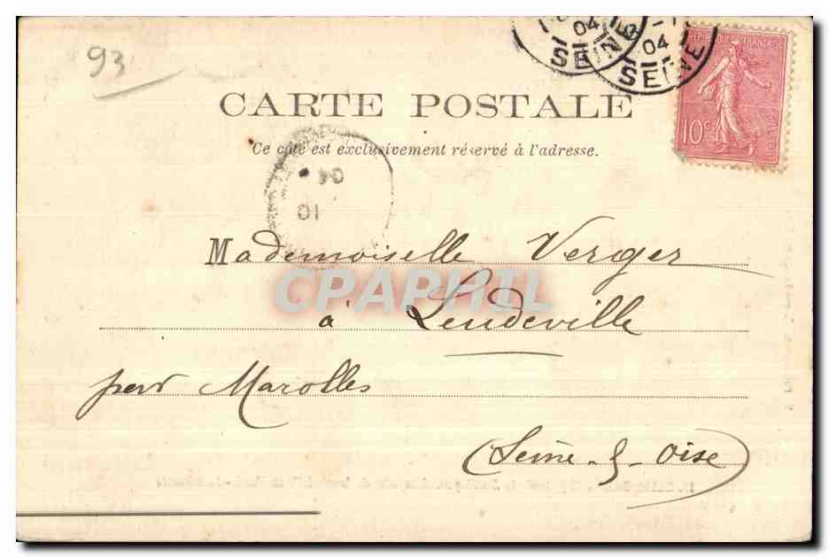 CPA Saint Denis Crypte de la Basilique Chapelle de Louis XVI et Marie Antoinette — Rückseite