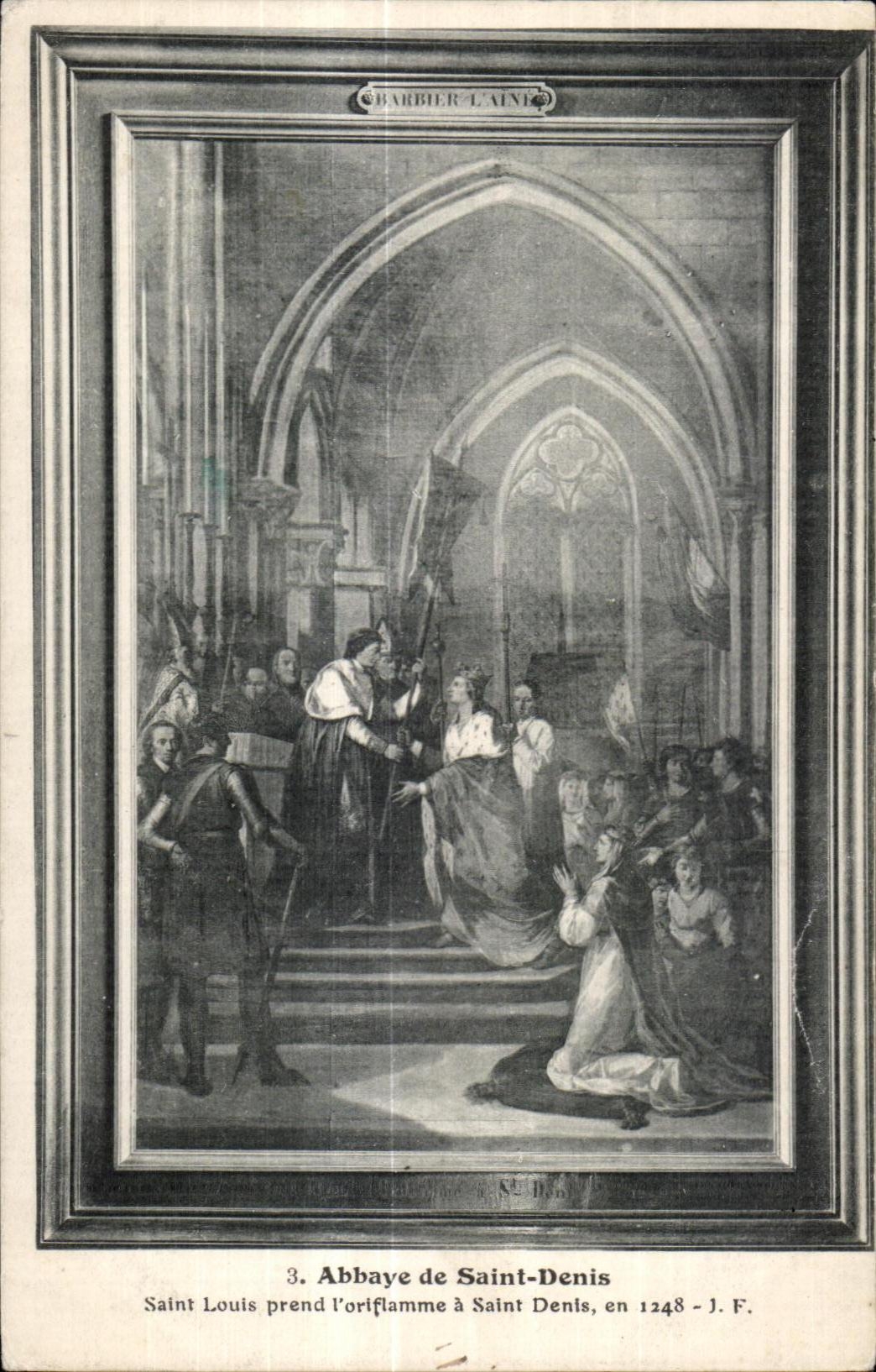 CPA Abbaye de Saint Denis Saint Louis prend I oriflamme a Saint Denis en 1248