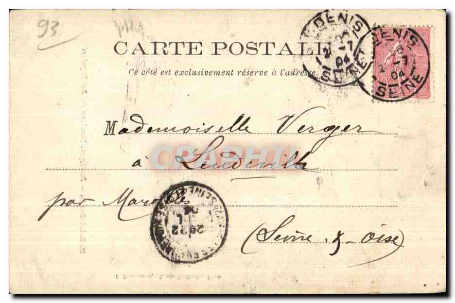 CPA Saint Denis Basilique Tombeau du Roi Dagobert — Verso