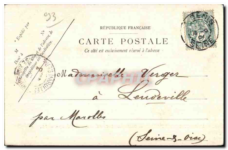 CPA L Abbaye de Saint Denis Tombeau de Charles d Evreux comte d Elampes — Rückseite