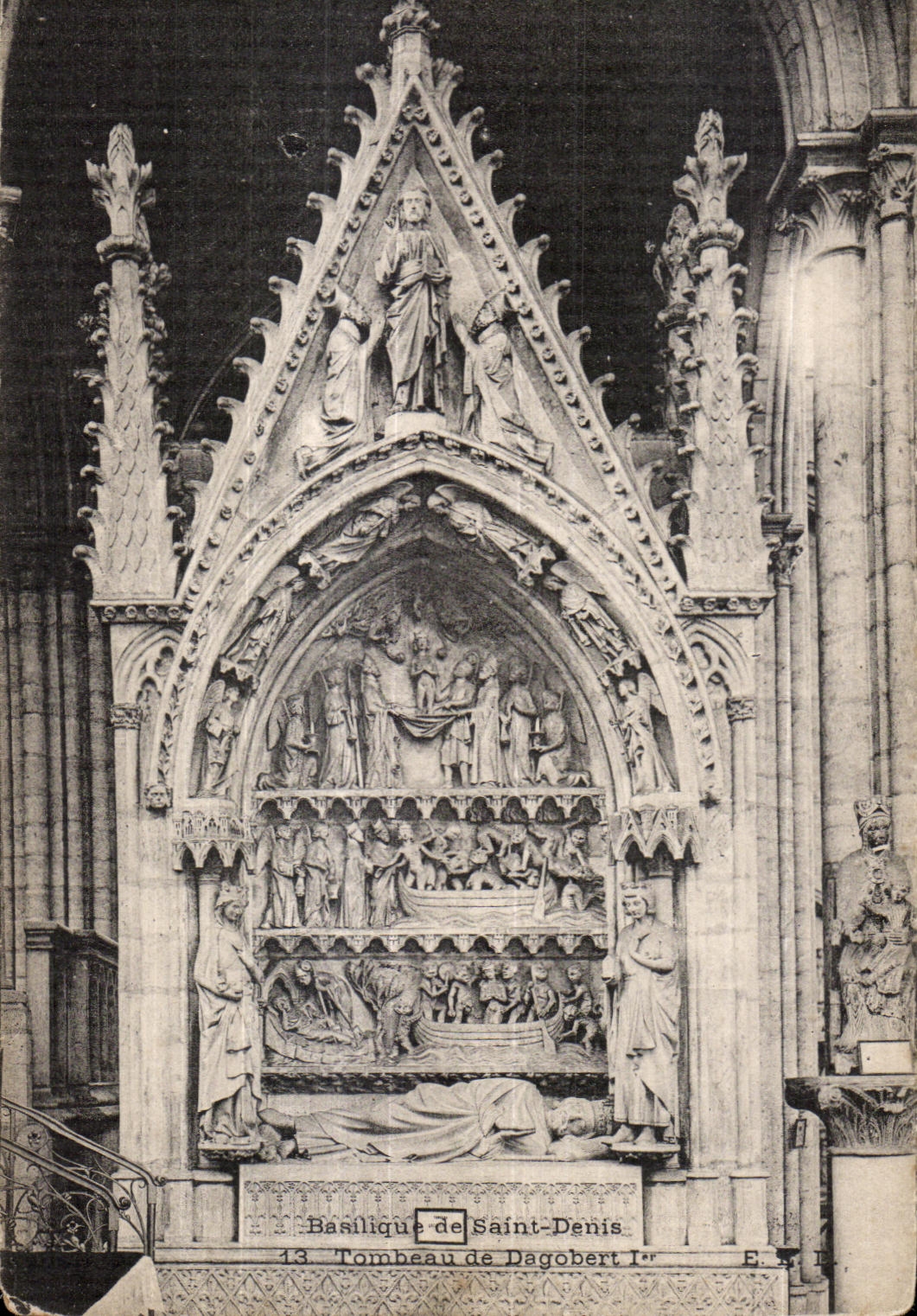 Tombeau de Dagobert Ier — Basilique de Saint-Denis — Éditeur E. J. n° 43