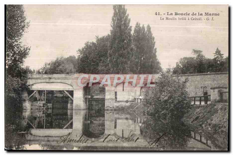 CPA La Boucle de la Marne Le Moulin brule a Creteil