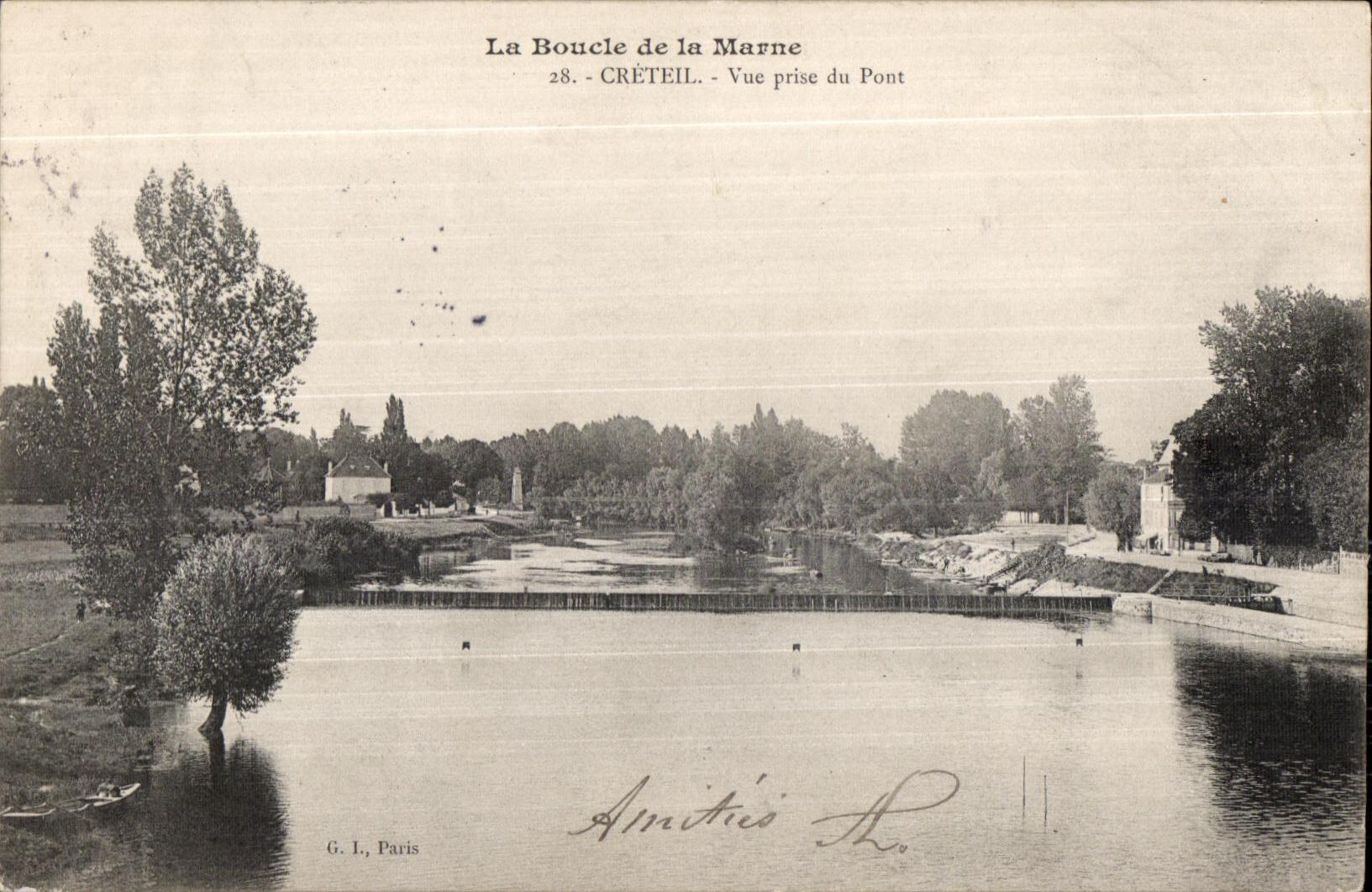 CPA La Boucle de la Marne Creteil Vue prise du Pont