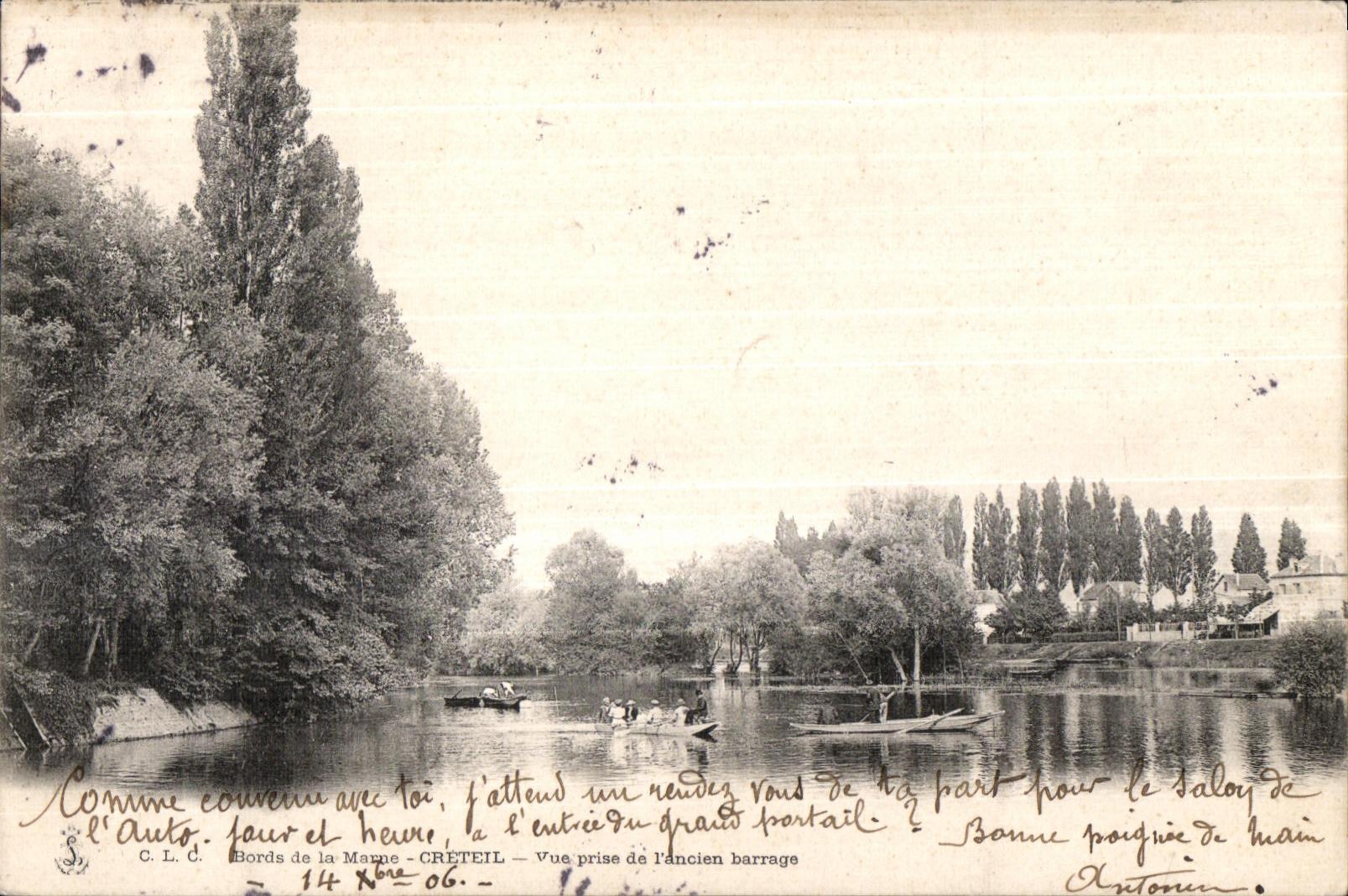 CPA La Borde de la Marne Creteil Vue prise de I ancien barrage