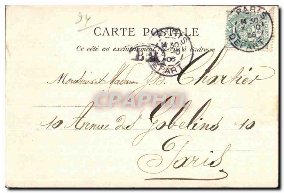 CPA Bords de la Marne Creteil L Arbre penche — Rückseite