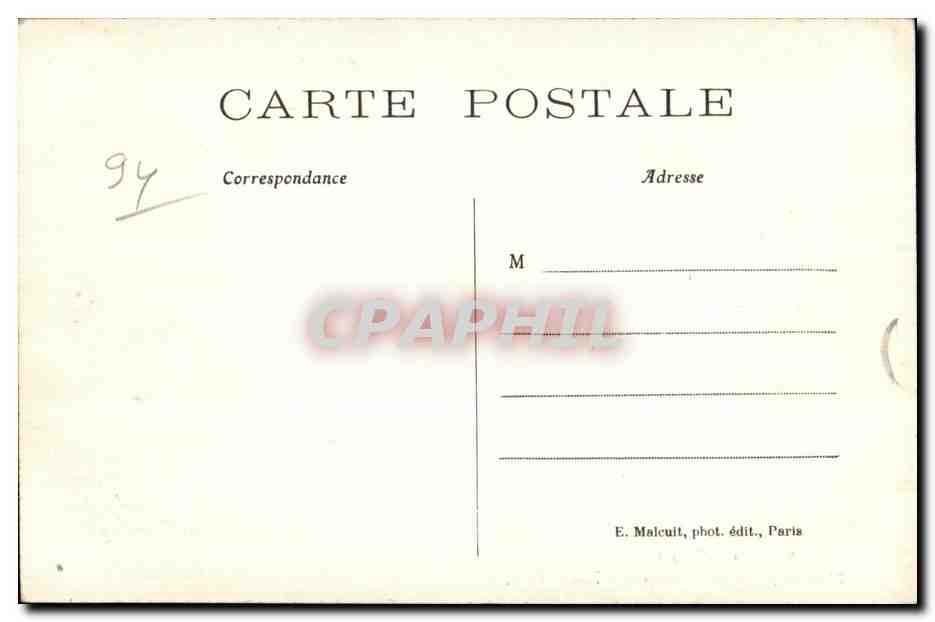 CPA Creteil La Marne Le Bras du Chapitre — Rückseite