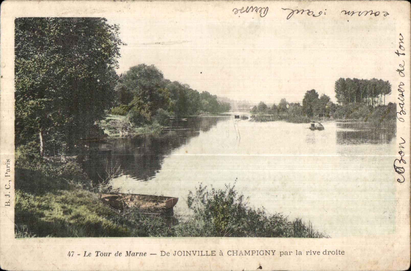 CPA Le Tour de Marne De Joinville a Champigny par la rive droite
