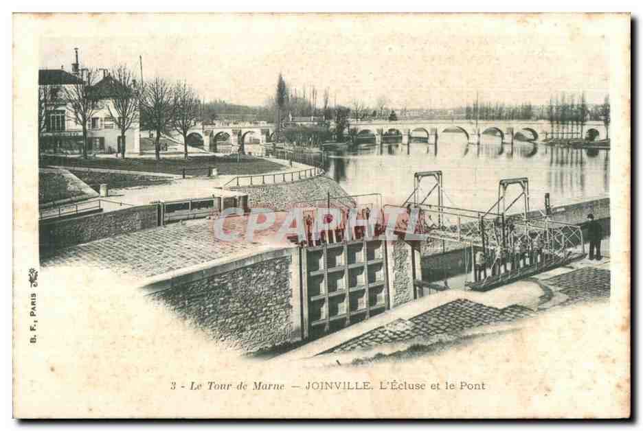 Le Tour-de-Marne — JOINVILLE. L'Écluse et le Pont — B.F. PARIS