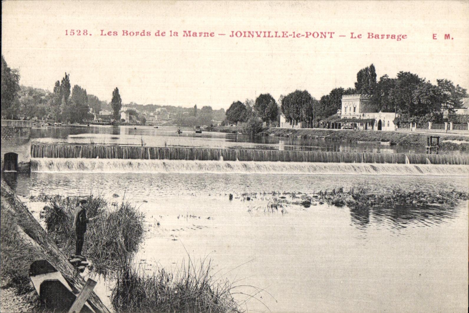 Les Bords de la Marne — JOINVILLE-le-PONT — Le Barrage — E.M. — n° 1528