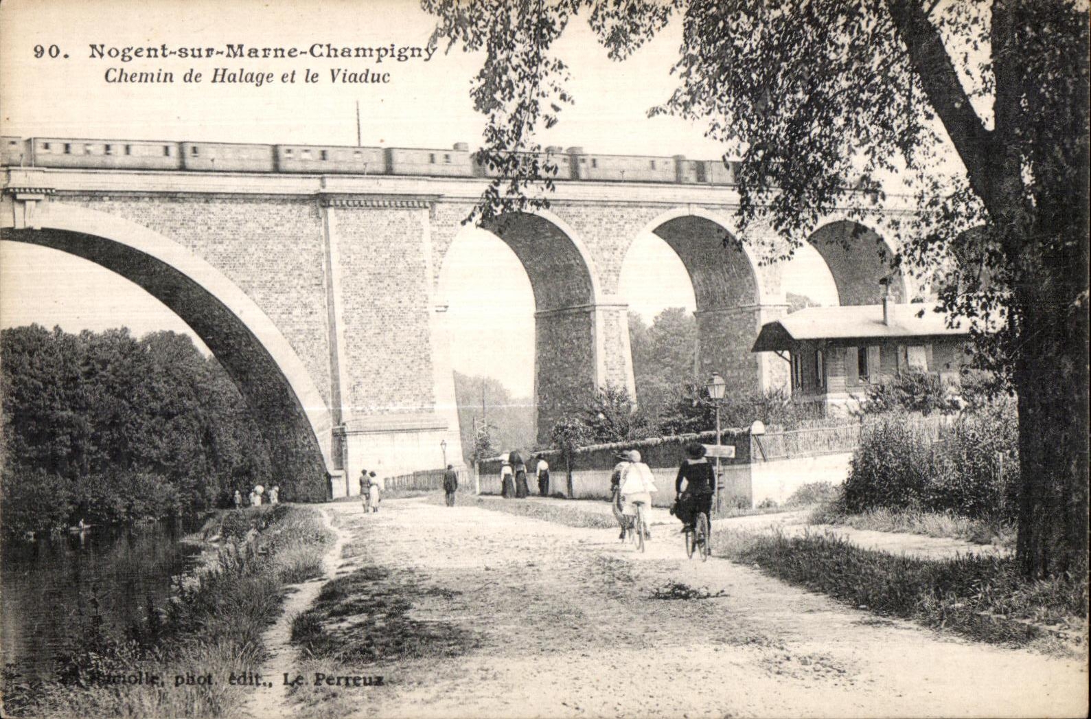 Nogent-sur-Marne-Champigny — Vía de Trasbordo y el Viaducto — Famollet, fot. edit. Le Perreux